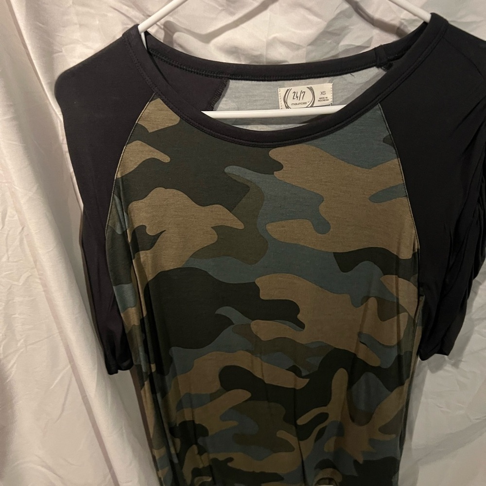 24/7 Camouflage Raglan Tee